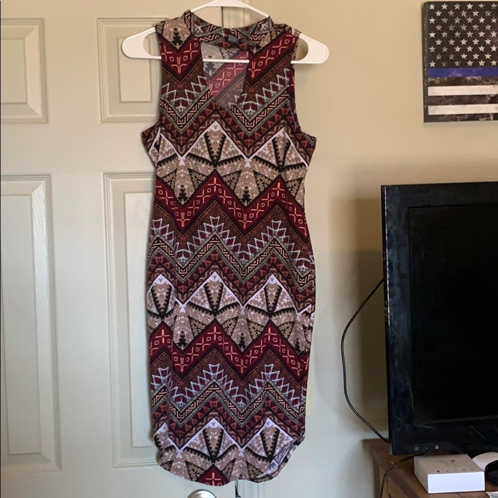 Aztec print dress